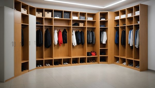 Les vestiaires et casiers : organisation et qualité garanties